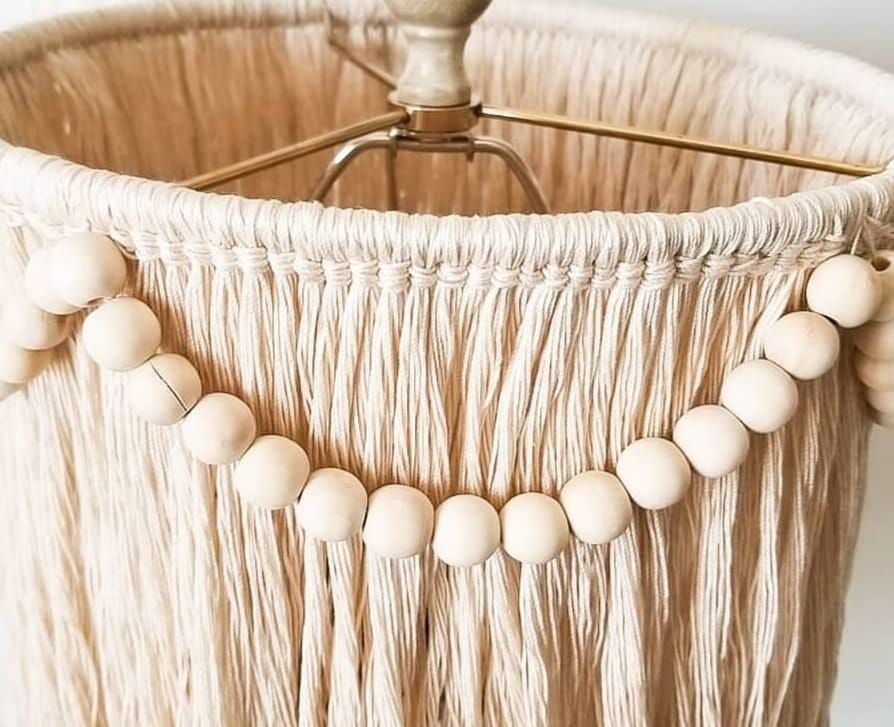 Tassel Lighting, Beaded Chandelier, Macrame Pendant Light, Tassel Fixture Light, Nursery Lampshade, Tassel Wall Light, Christmas Gift,