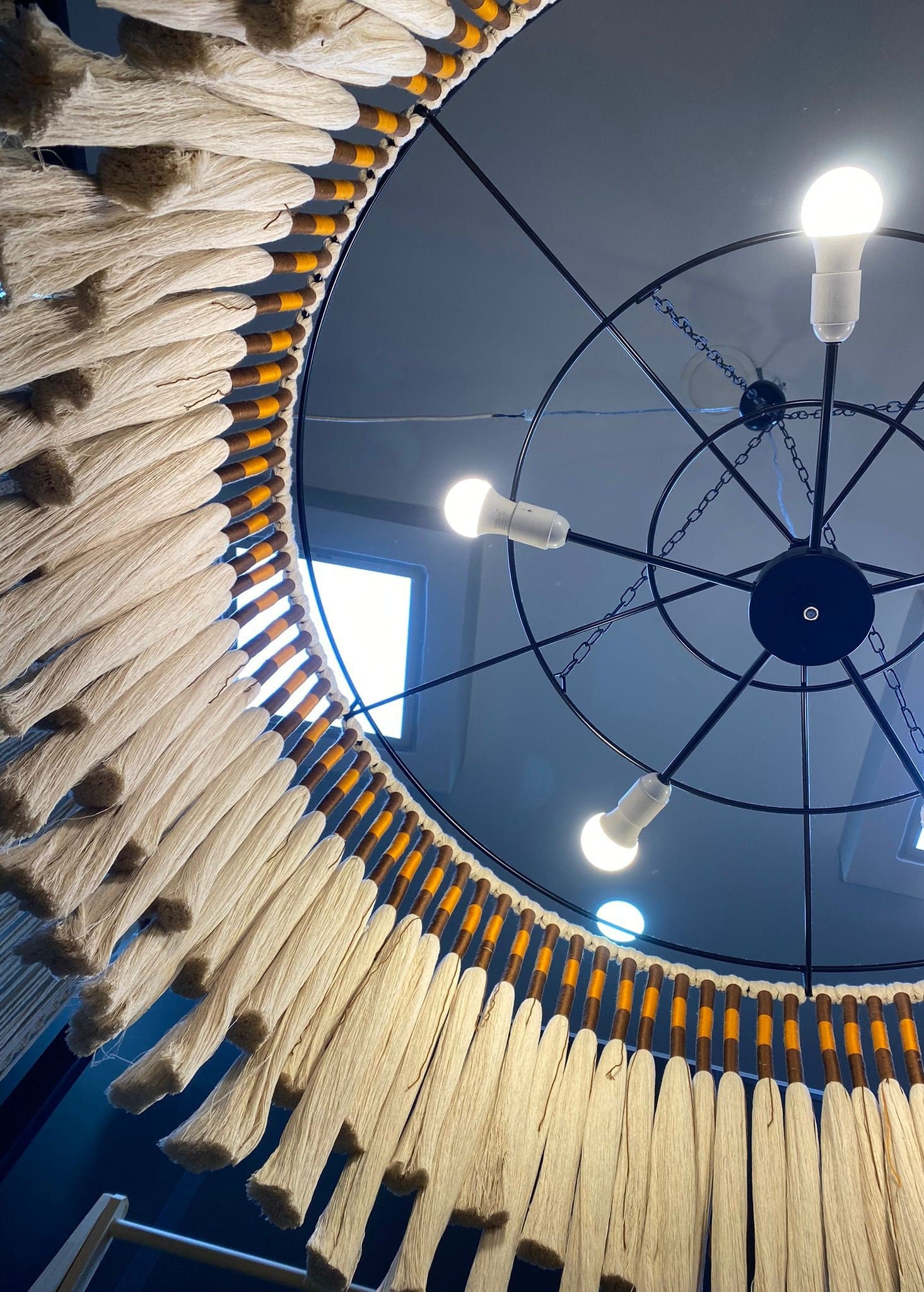 Luxury Pendant Light, Large Macrame Chandelier, Tassel Lighting, Modern Boho Fixture, Custom Macrame Light, Woven Chandelier, Boho Lighting,