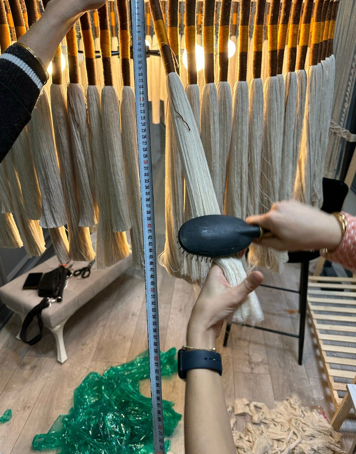 Luxury Pendant Light, Large Macrame Chandelier, Tassel Lighting, Modern Boho Fixture, Custom Macrame Light, Woven Chandelier, Boho Lighting,