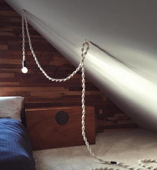 Handcrafted using 100% cotton cord, this macrame rope pendant light will be an amazing addition for living room, bedroom, boho themed parties or even a cozy café or a studio decor.