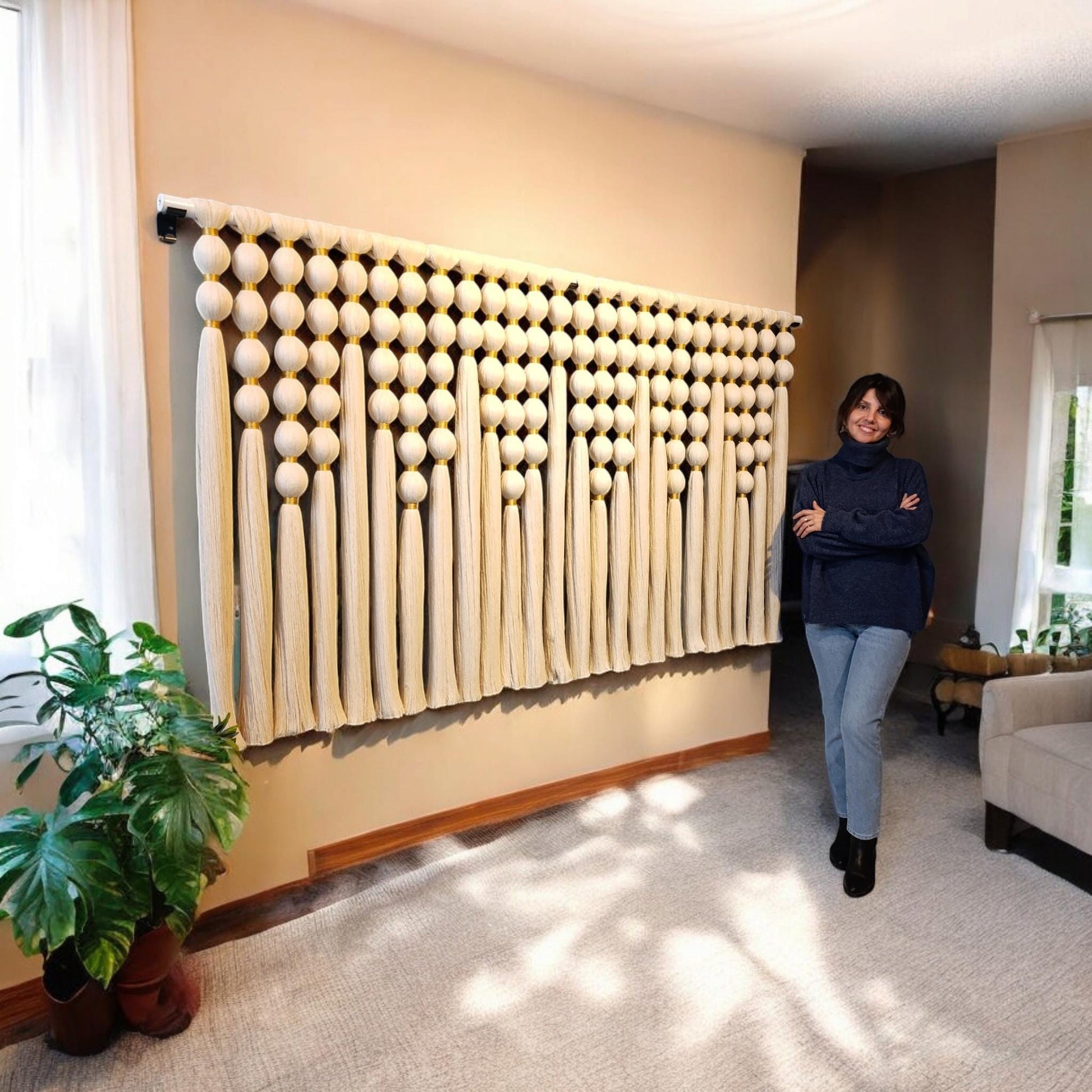 Boho Woven Wall Hanging Large Wall Weaving Tapestry, Wall Weaving, Handwoven Hanging, Large Macrame Wall Hanging Large Wall Hanging