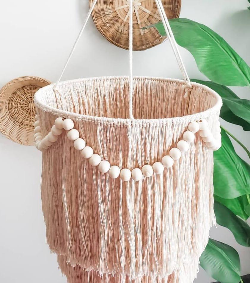 Tassel Lighting, Beaded Chandelier, Macrame Pendant Light, Tassel Fixture Light, Nursery Lampshade, Tassel Wall Light, Christmas Gift,