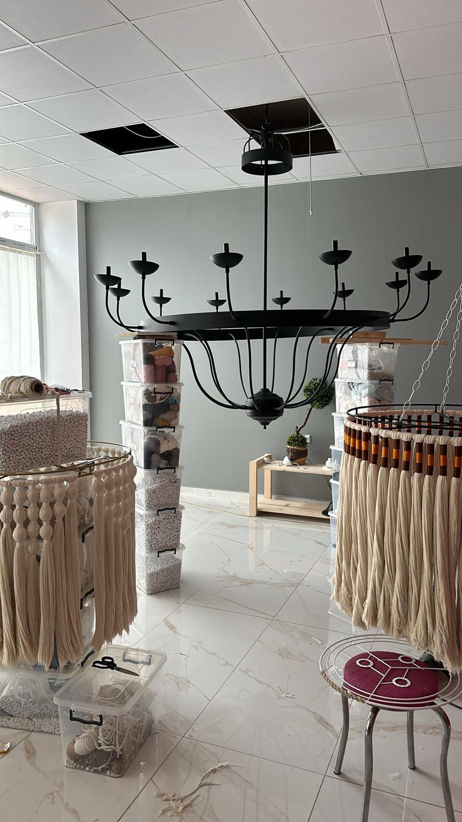 Large Beaded Chandelier for Wedding Venues - 2 Meter Wide Grand Chandelier - Statement Lighting for Event Halls & Hotels