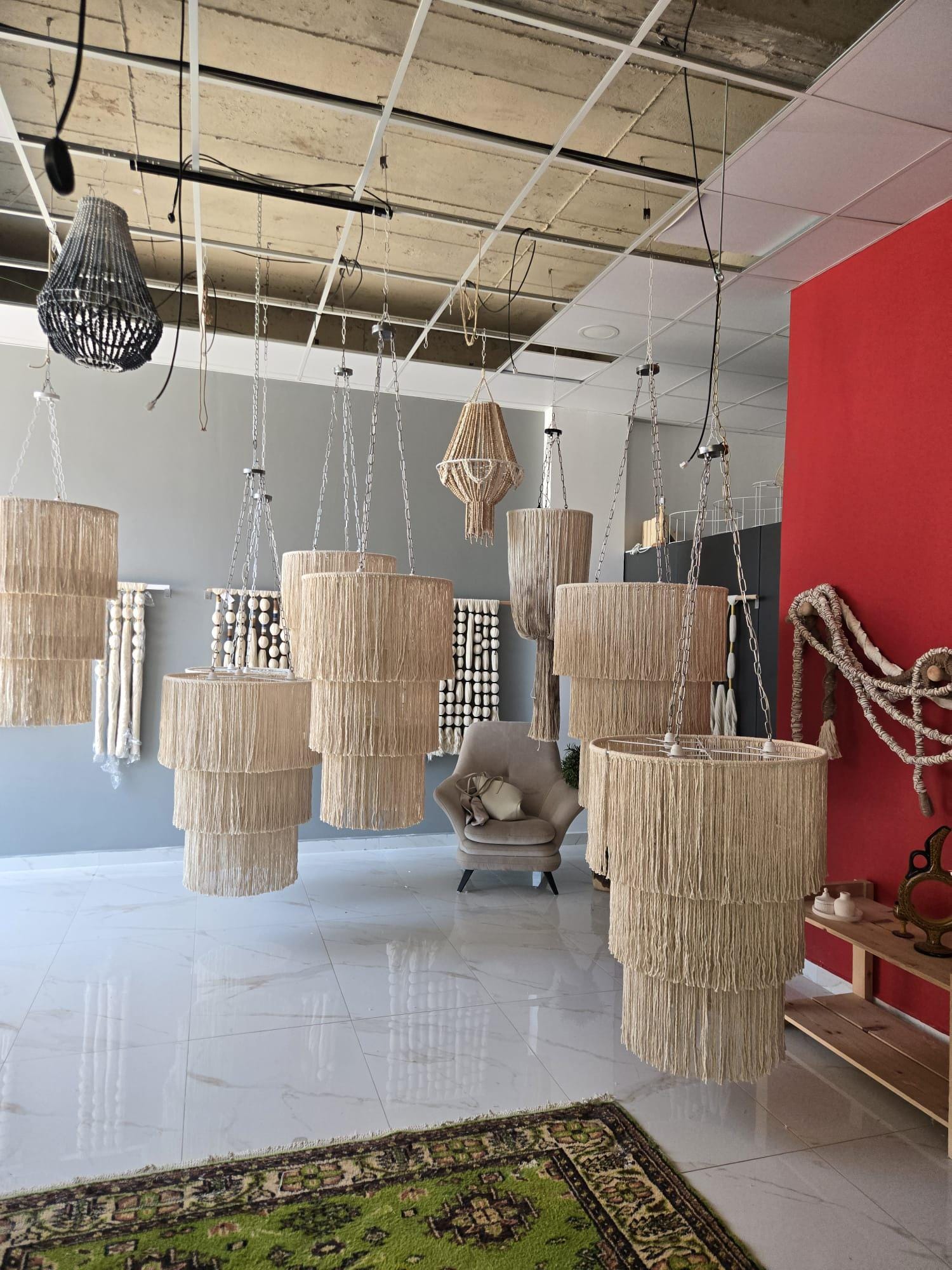 Large Macrame Chandelier