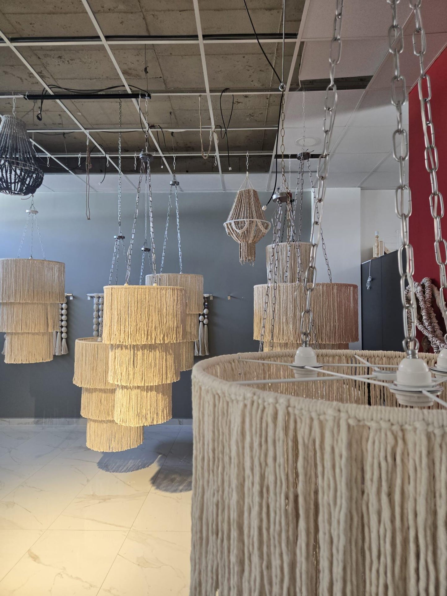 Large Macrame Chandelier