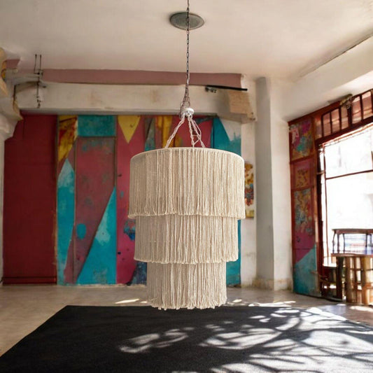 Large Macrame Chandelier