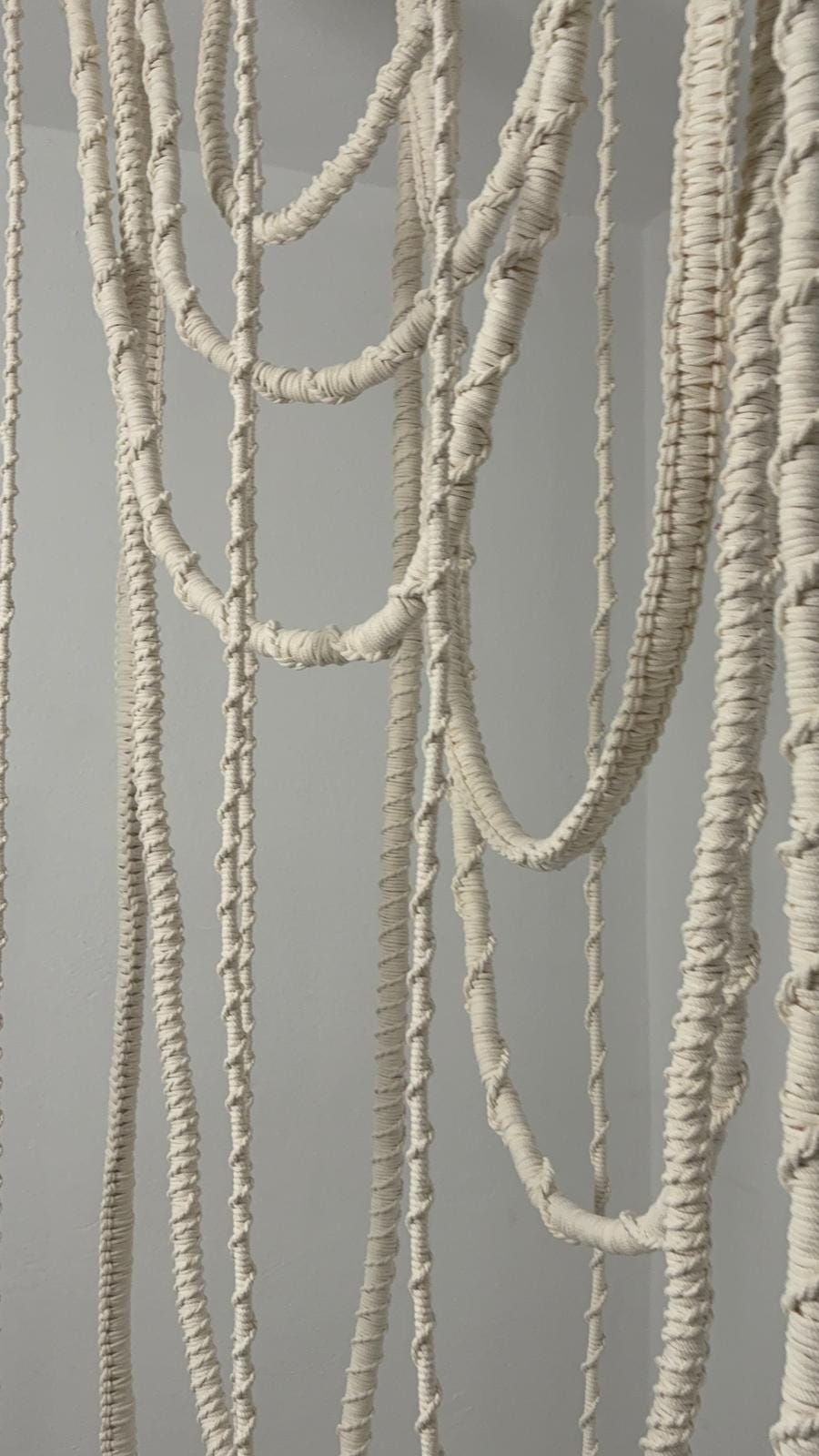 Macrame Rope Chandelier, Boho Rope Pendant Light, Custom Length Cords, Amber & Clear Glass Shades